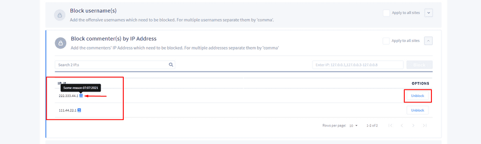 dashboard settings comment 3