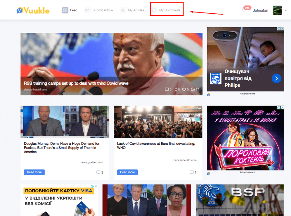 news vuukle blocked user