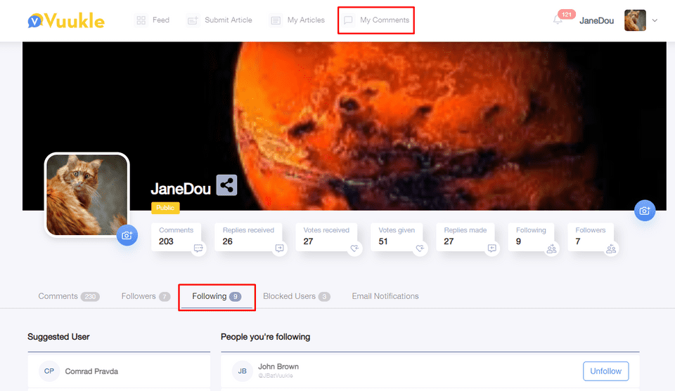 follow unfollow user 4