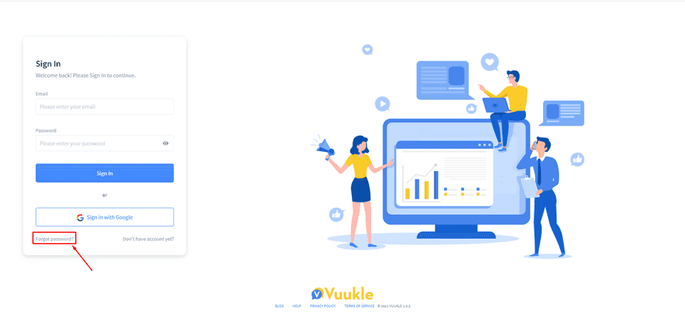 recover Vuukle login password 01