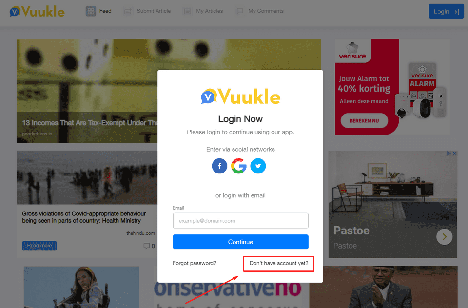 sign up 5