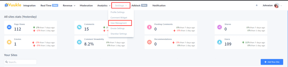 dashboard user management 1