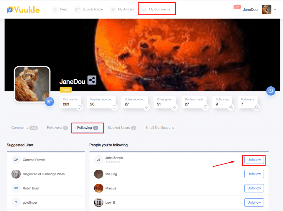 follow unfollow 5