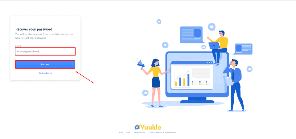 recover Vuukle login password 02