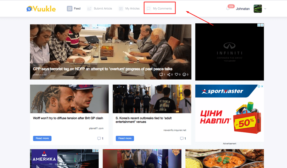 news account